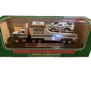 2001 Hess miniature Racer Transport New In Box